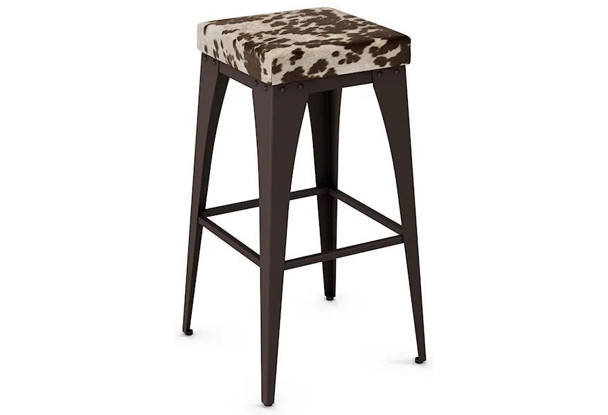 Industrial - Amisco 30" Upright Stool with Upholstered Seat by Amisco at Esprit Decor Home Furnishings